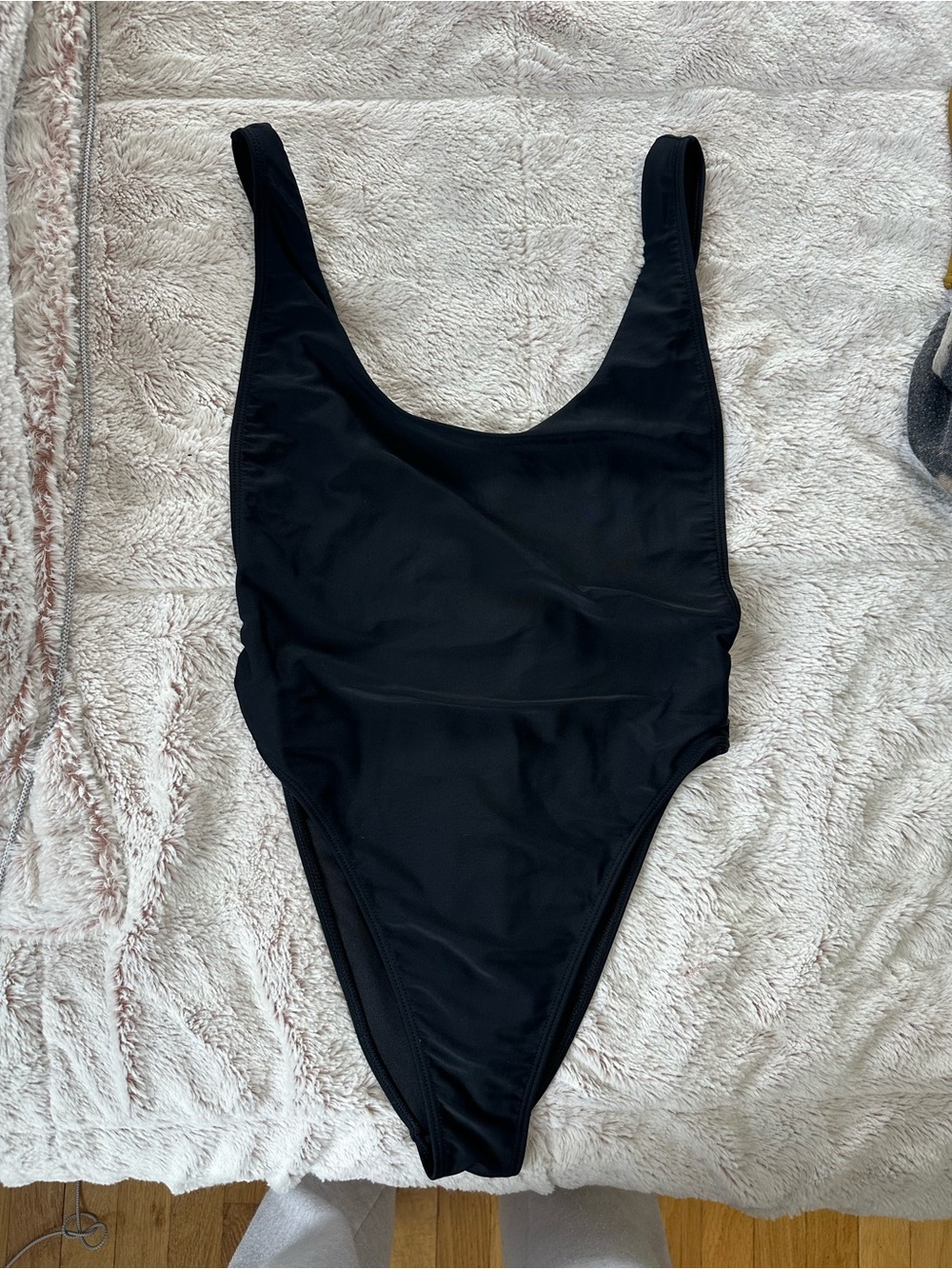 Forever 21 Black One-Piece Swimsuit/bodysuit with Scoop Neck